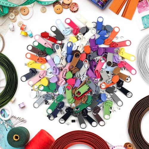 44.4 Yards 40 m 20 Pieces Assorted Colors #5 Nylon Coil Zippers