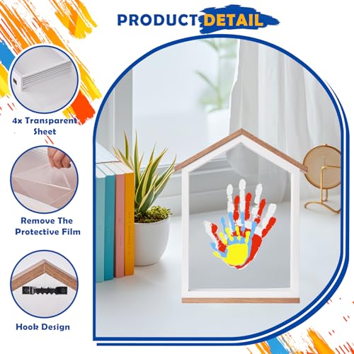 Exclusive House Shaped Family Handprint Kit; Unique DIY Keepsake