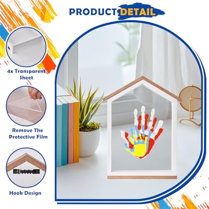 Exclusive House Shaped Family Handprint Kit; Unique DIY Keepsake