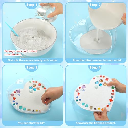24 Pcs Stepping Stone Kit Includes Concrete Mold (24 Count)