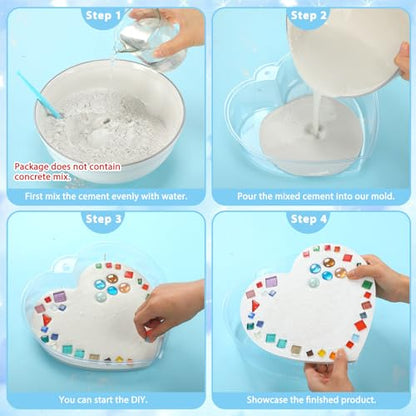 24 Pcs Stepping Stone Kit Includes Concrete Mold (24 Count)