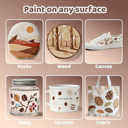 12 Brown Acrylic Paint Markers (12 Count)
