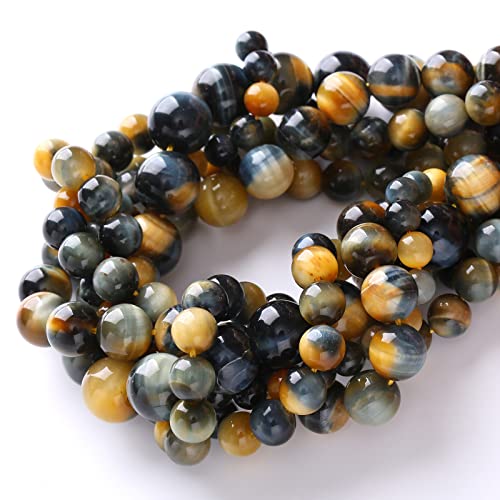 4mm 90pcs AAA Dream Blue Tiger Eye Beads Semi Precious Round Smooth Gemstones Energy Healing Loose Beads for Jewelry Making