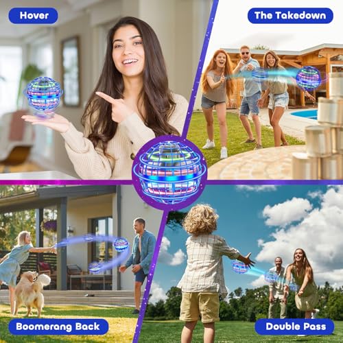 Flying Orb Ball 2026 Toys Soaring Hover Boomerang Spinner Hand Controlled Mini Drone Cosmic Globe Spinning Kids Adults Outdoor Birthday Gift Cool Stuff for Boys Girls 6 7 8 9 10+ Year Old