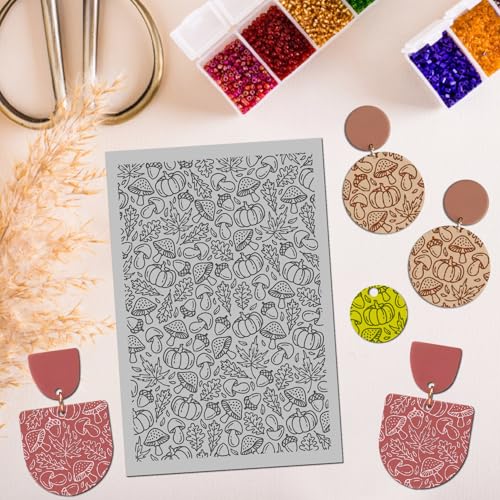 Autumn Leaves Polymer Clay Texture Mat