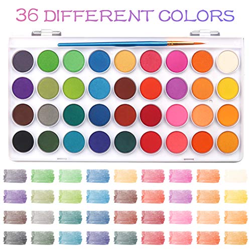 36 Colors Watercolor Paint Set