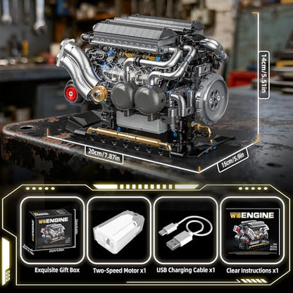 W16 Engine Building Blocks Set for Adults (801 Count)