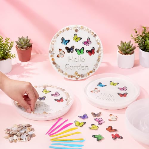12 Kit DIY Stepping Stone Mold 10 Inch for Garden (12 Count)