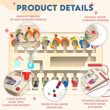 Magnetic Maze Board for Kids Age 3