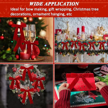 20yd 1" Red Velvet Ribbon Single Faced for Gift Wrapping (2 Count)