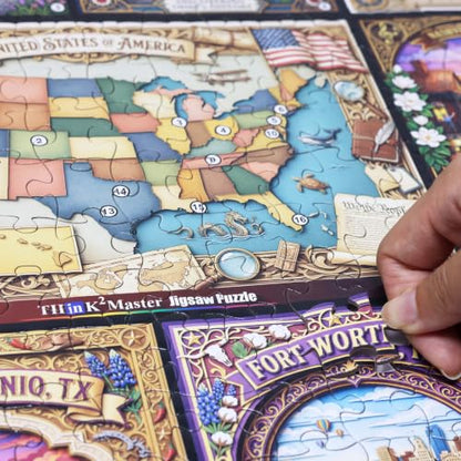 Great American Cities 500 Pieces Large Format Jigsaw Puzzle