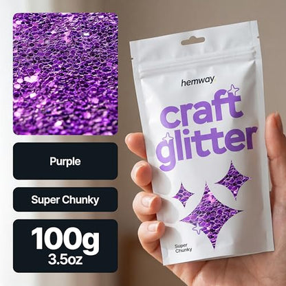 Craft Glitter Purple 100g Super Chunky Glitter (3.5 Ounce)