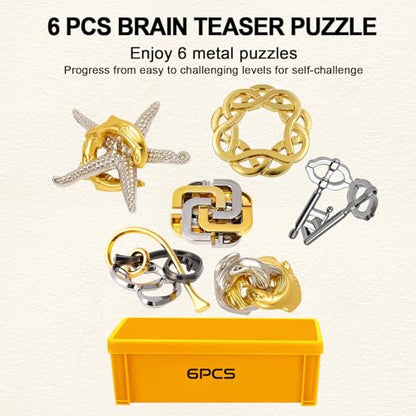 Brain Teaser Puzzles for Adults (72 Count)