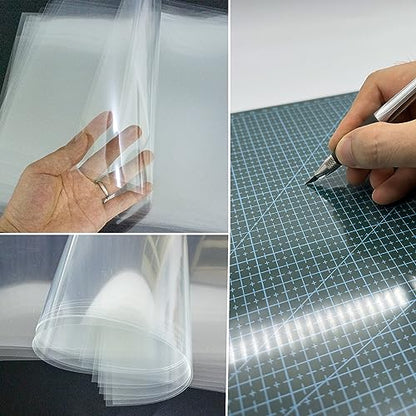 20PCS 4 Mil 12 X 24 Inch Clear Plastic Sheets (20 Count)