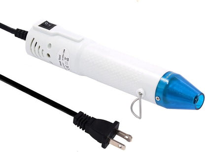 mofa Embossing Heat Gun,Hot Air Gun Tools Shrink Gun with Stand For DIY Embossing And Drying Paint Multi-Purpose Electric Heating Nozzle 150W(White,Blue) - Crafty Corner
