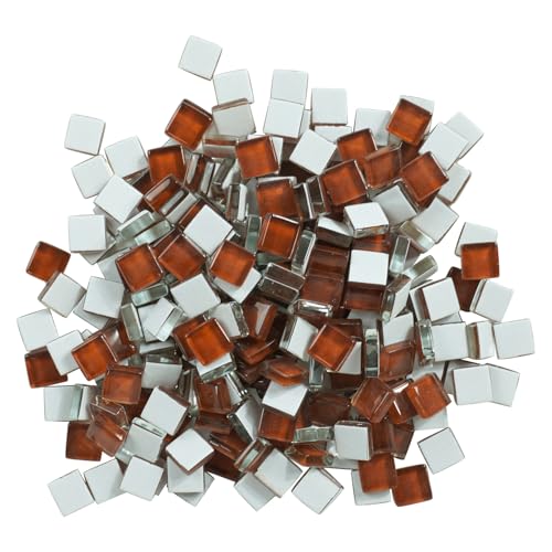 Square Glass Mosaic Tiles Bulk for Adults Crafts Supplies