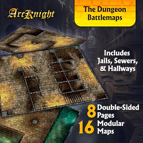 The Dungeons Roleplaying Battlemaps; 16 Modular RPG Maps in 8 Double