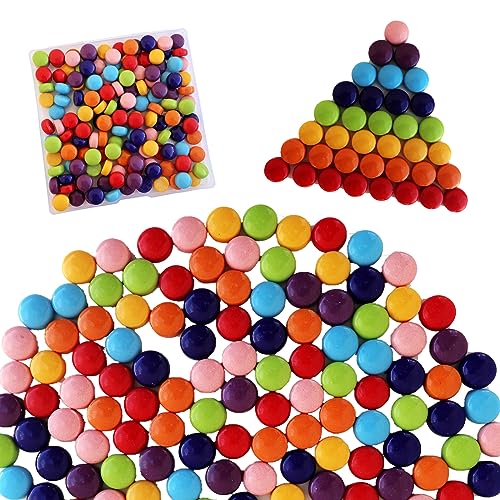 12mm Round Mosaic Tiles for Crafts (130 Count)