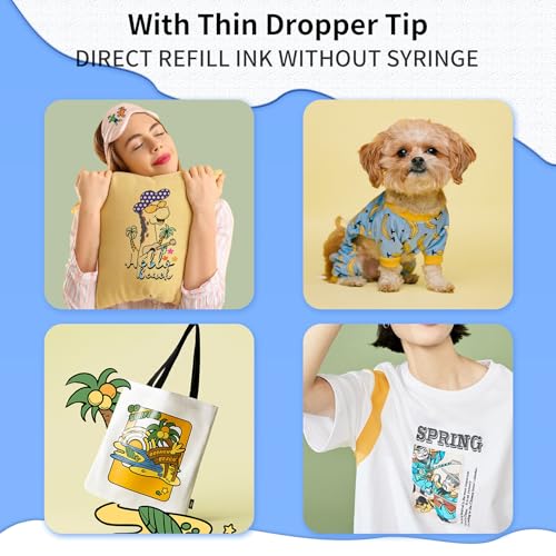 DTF Ink 5Color Kit 100ml x 6 Heat Transfer Ink Refill ET (20.3 Fl Oz)