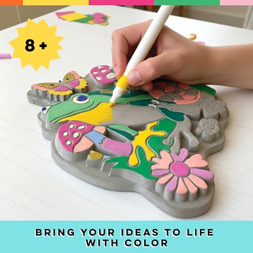 Marker by Numbers Garden Stone Craft Kit for Kids