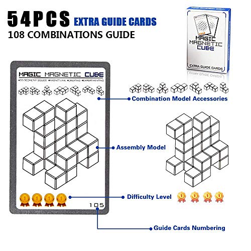 2 Pack Magnetic Cube Block Educational Puzzle Toy for Kids Stress Relief