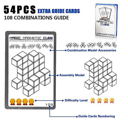 2 Pack Magnetic Cube Block Educational Puzzle Toy for Kids Stress Relief