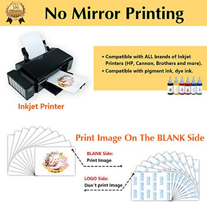 Upgraded Heat Transfer Paper for T Shirts (100 Count)