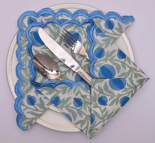 Hand Block Print Cloth Napkins (4 Count)