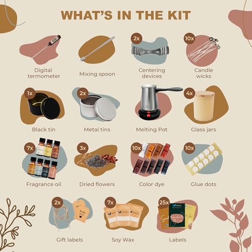 Premium Soy Candle Making Kit with Electric Melter