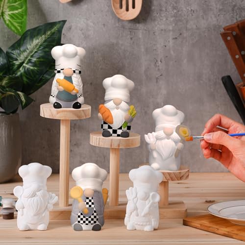 6 Sets Chef Gnome Ceramic Paint Kit (6 Count)