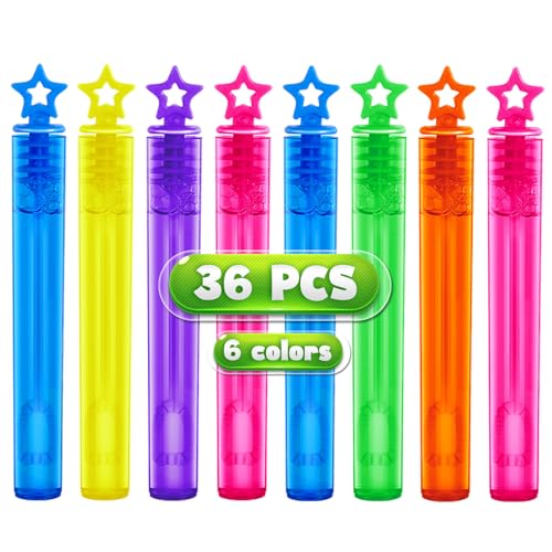 36 Pcs Mini Bubble Wands for Party Favors & Classroom Prizes (36 Count)