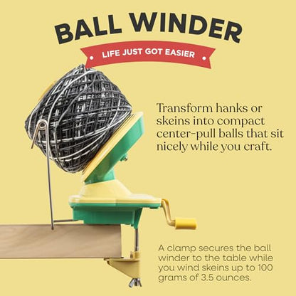Yarn Ball Winder for Knitting and Crocheting