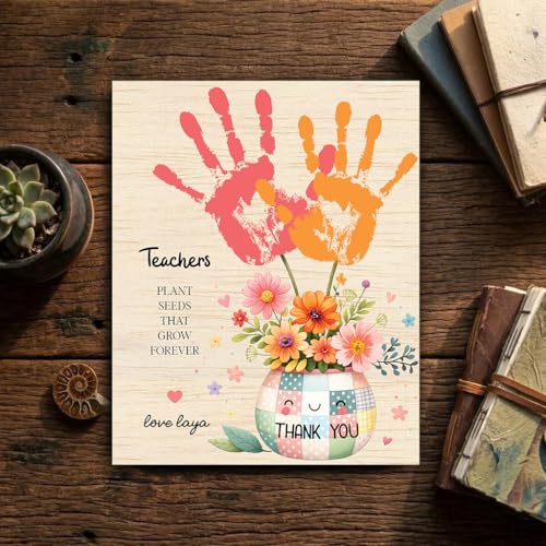 Teacher Appreciation Gift DIY Handprint Kit Art Plaque for Teacher