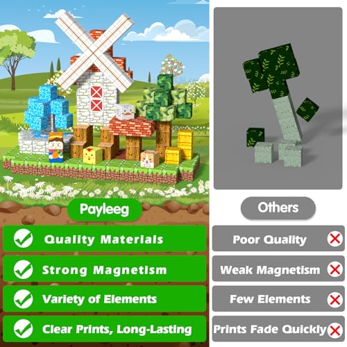 Magnetic Blocks Building Toys for Kids Ages 4 (100 Count)