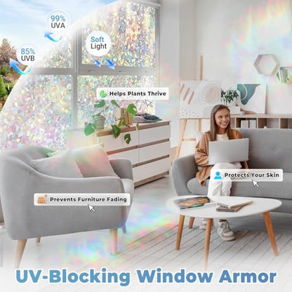 Stained Glass Window Privacy Film (29.06 Sq Ft)