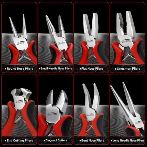 8 Piece Mini Jewelry Pliers Set (8 Count)