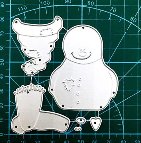 Metal Cutting Dies DIY Merry Christams Embossing Stencil Template Scrapbooking Card Making Mold Photo Album Arts Crafts Tools (6 Count)