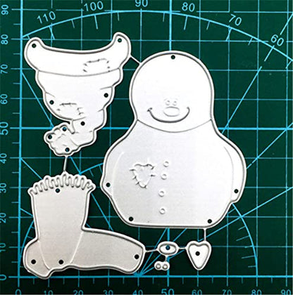 Metal Cutting Dies DIY Merry Christams Embossing Stencil Template Scrapbooking Card Making Mold Photo Album Arts Crafts Tools (6 Count)
