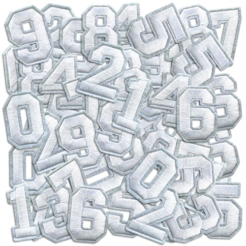 Number Iron On Patches (50 Count)