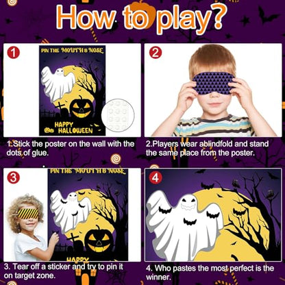 Halloween Party Games Pin The Mouth on Ghost