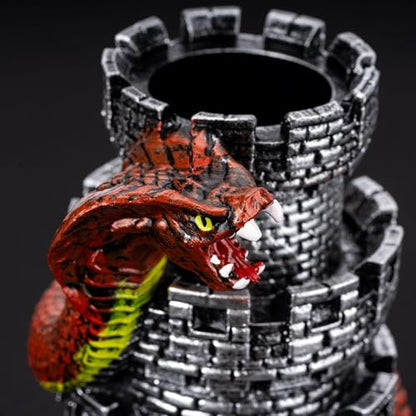 Castle DND Dice Tower Grey D&D Dice Rolling Tower for RPG Board Game (13.7 Ounce)