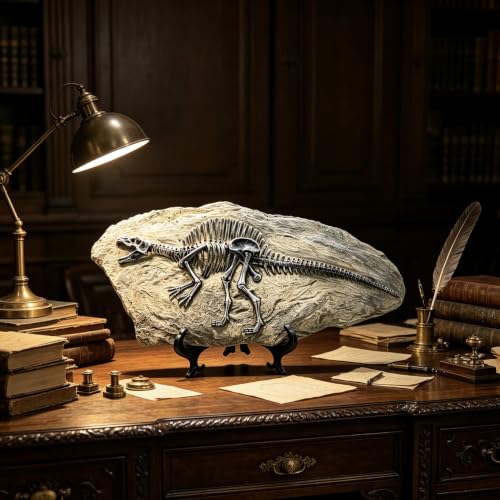 Resin Spinosaurus Dinosaur Fossil Statue Model Simulated Skeleton Home Office Display Decorative Craft Box Decoration