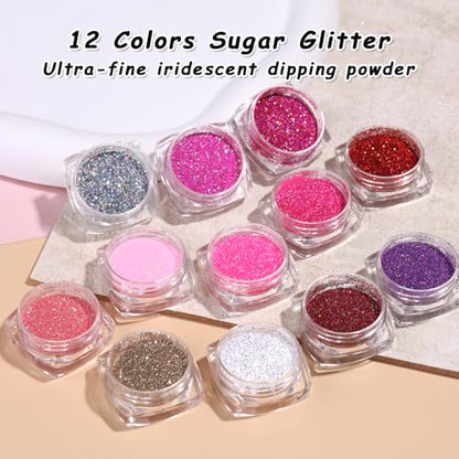 Holographic Sugar Glitter Powder for Nails (2.4 Ounce)