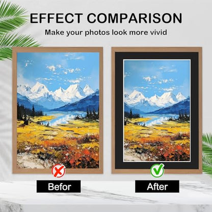 15 Pack 5x7 Black Picture Mats (15 Count)