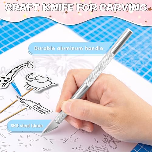4 Exacto Knives with 40 No. 11 Blades for Crafting (44 Count)