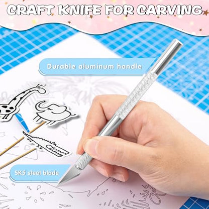 4 Exacto Knives with 40 No. 11 Blades for Crafting (44 Count)
