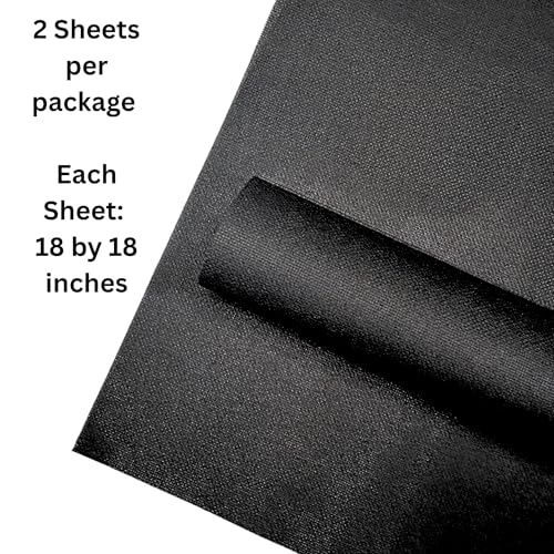 2 Sheets of Black 14 Count Aida Cloth