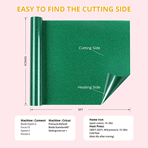 Green Glitter Heat Transfer Vinyl