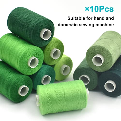 Sewing Thread 10 Color Sewing Industrial Purpose 1000 Yards Per Spool 40S (30000 Foot)