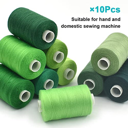 Sewing Thread 10 Color Sewing Industrial Purpose 1000 Yards Per Spool 40S (30000 Foot)